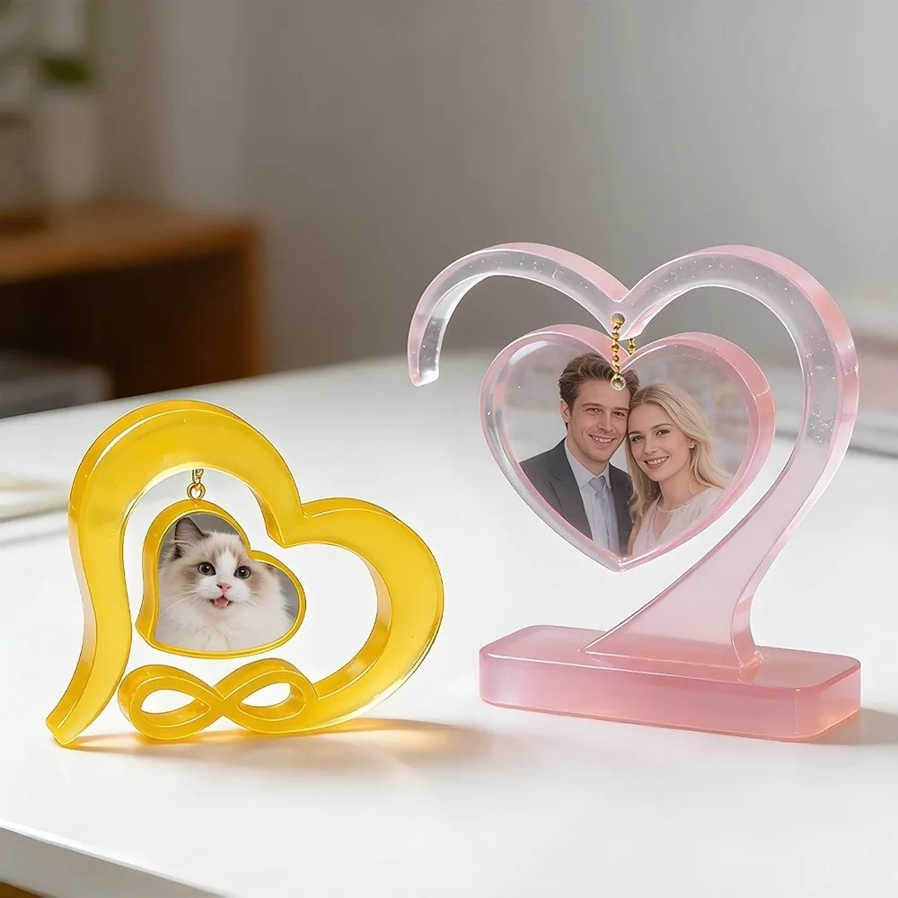 Non-Stick Heart-Shaped Frame Mold Reusable Flexible Interlocking Picture Frame Do It Yourself Elegant Love Heart Photo Frame