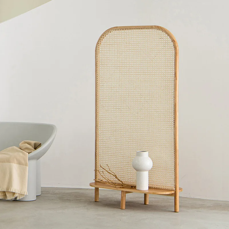 شاشة مقعد من الخشب الصلب، شاشة مقعد من الخيزران بتقسيم عتيق، مدخل غرفة النوم وغرفة المعيشة، مأوى شاشة منزلية #4