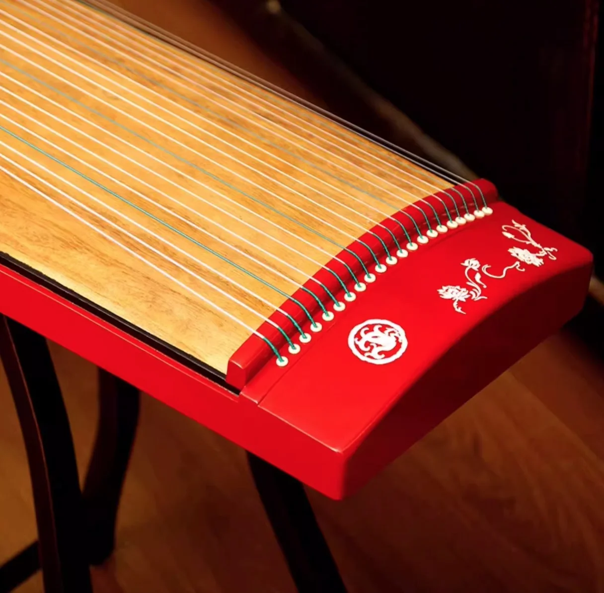 Guzheng 130cm 21 strings Red panel Professional performance Chinese string instruments