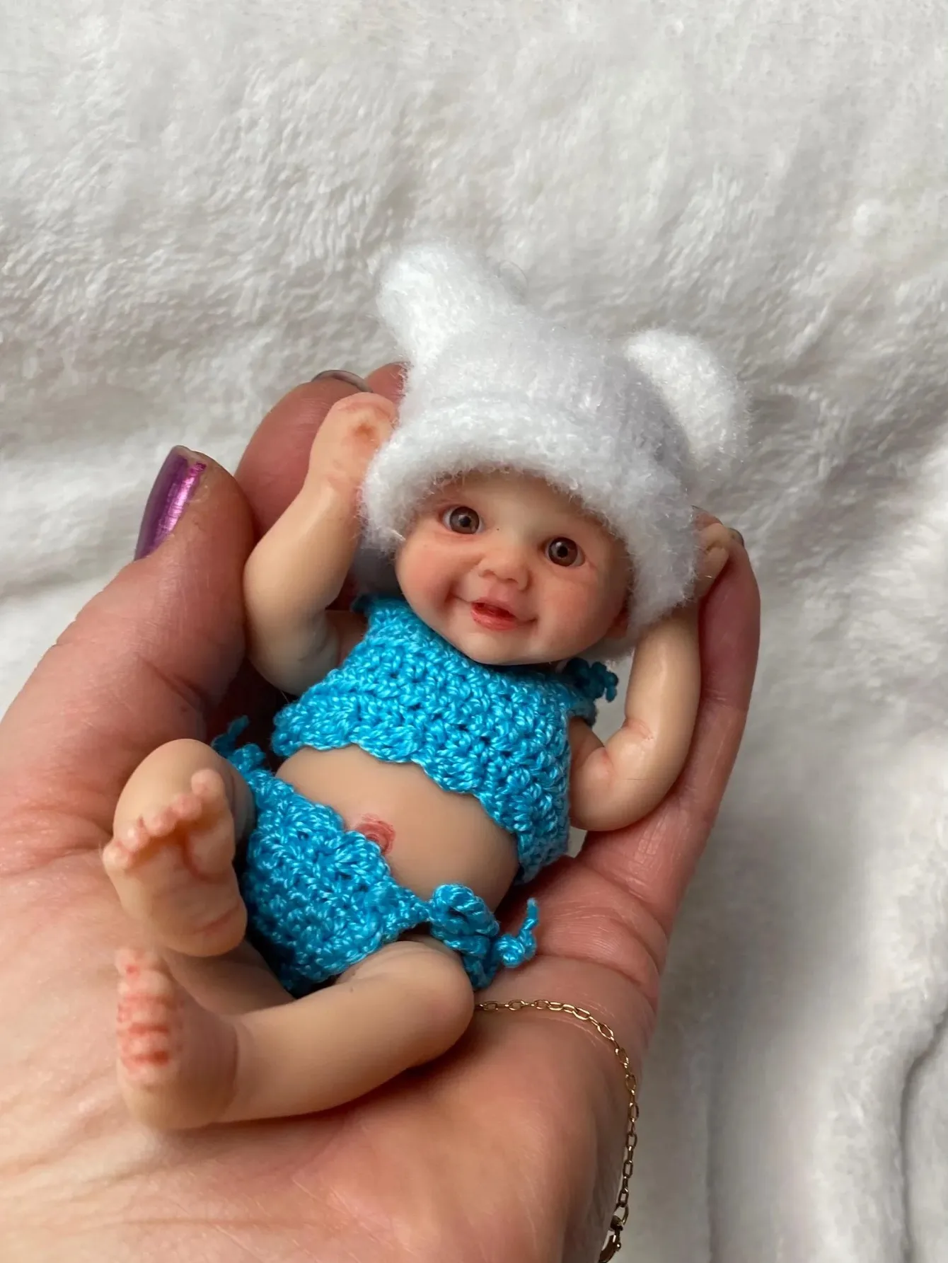 

6-дюймовая силиконовая кукла Bebe Reborn ручной работы, реалистичная Vivienne Bebe, кукла для новорожденных для детей, подарки на день рождения