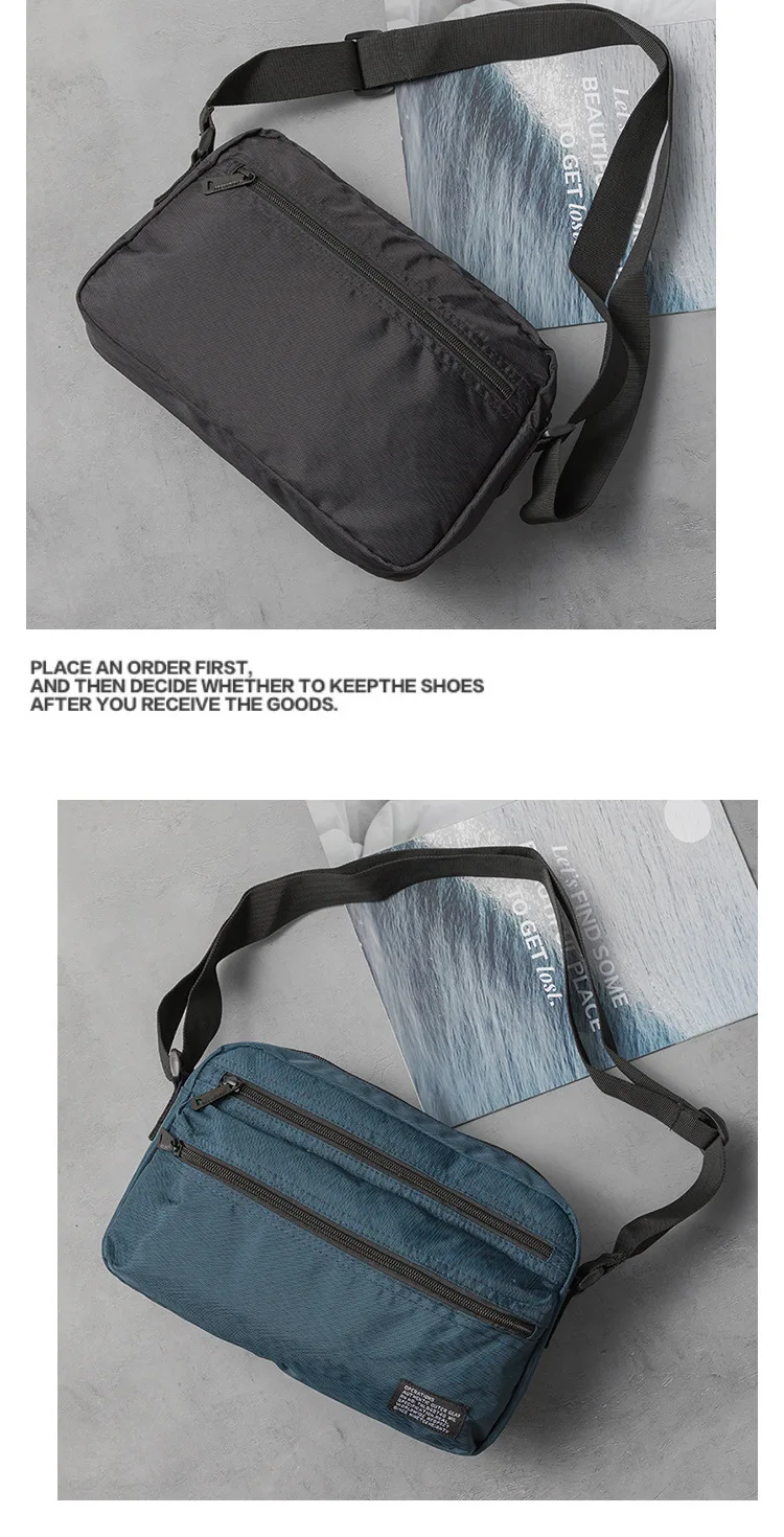 Minimalistische Crossbody-Umhängetasche für Herren, Japanisch Inspirierte Messenger-Tasche, Langlebig Wasserdicht, für Reisen & Täglichen Gebrauch, Unisex – Detail 10