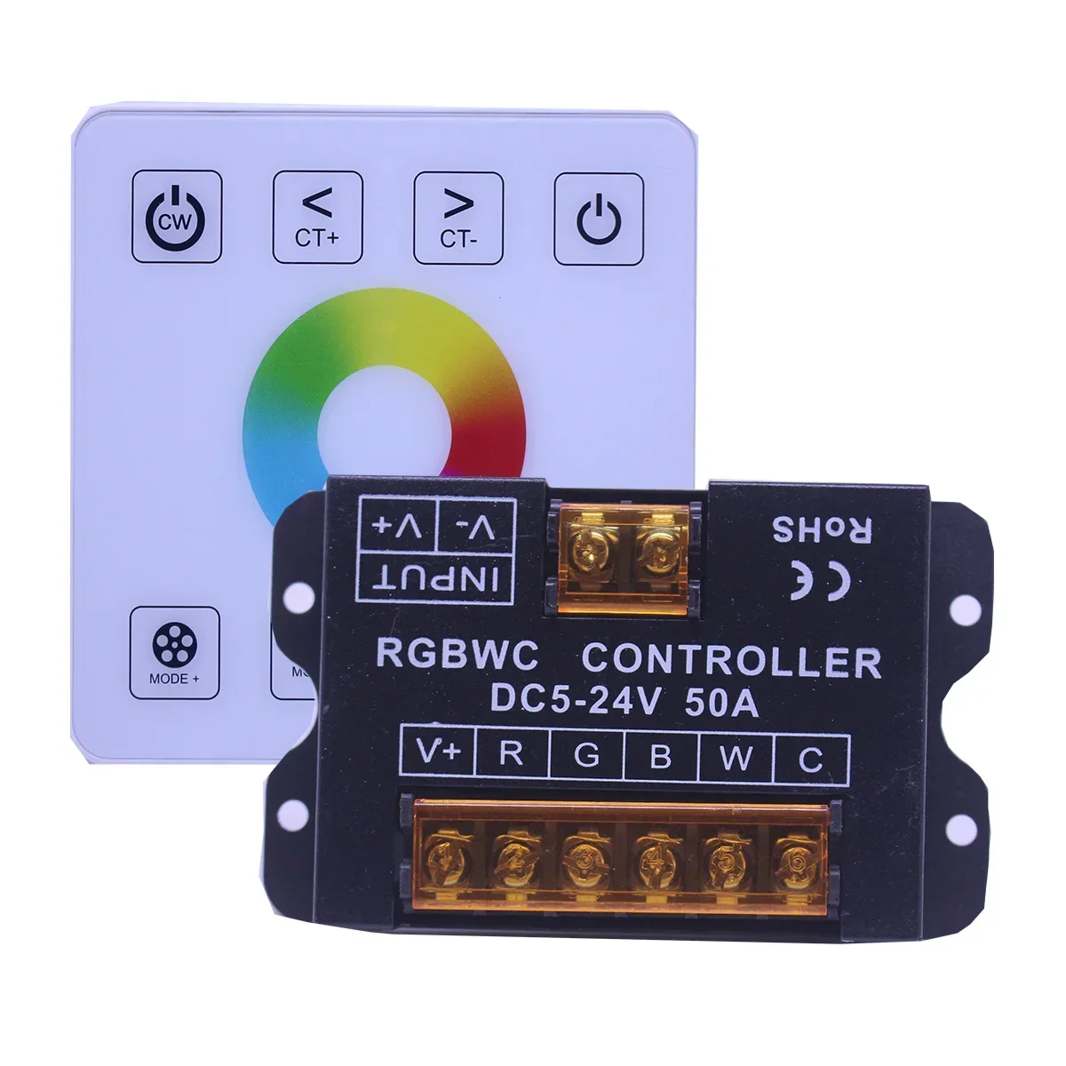 

RF PanneI Controller 50A RGBCCT CCT RGB DIM DIMMER RGBW RGBWW For Color Temperature 5050 2835 DC12-24V Led Strip Light Lamp