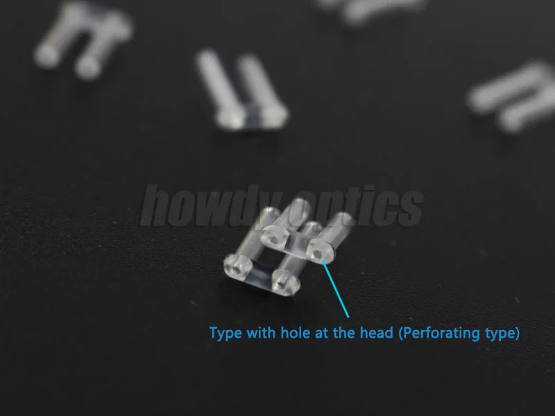 5000pcs Glasses Lock Bushings rimless optical frames plastic screws cover glasses accssories Double rubber plug