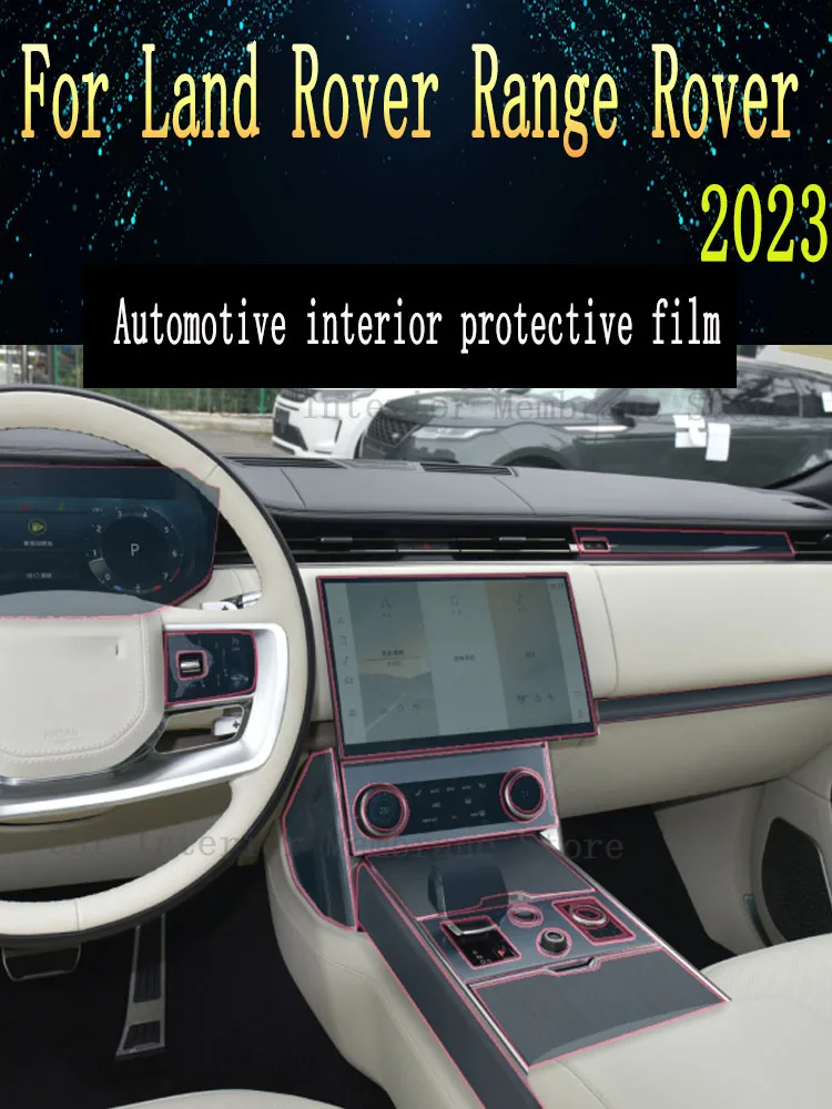 

For Land Rover Range Rover 2023 Car Gearbox Panel Film Dashboard Protective Sticker Interior Screen Anti-Scratch Accessories