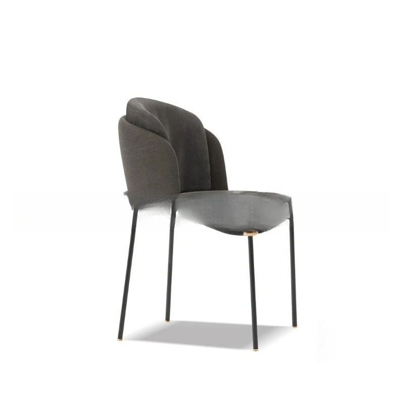 

Nordic modern solid wood dining chair, cafe fabric backrest leisure, hotel clubhouse negotiation chair