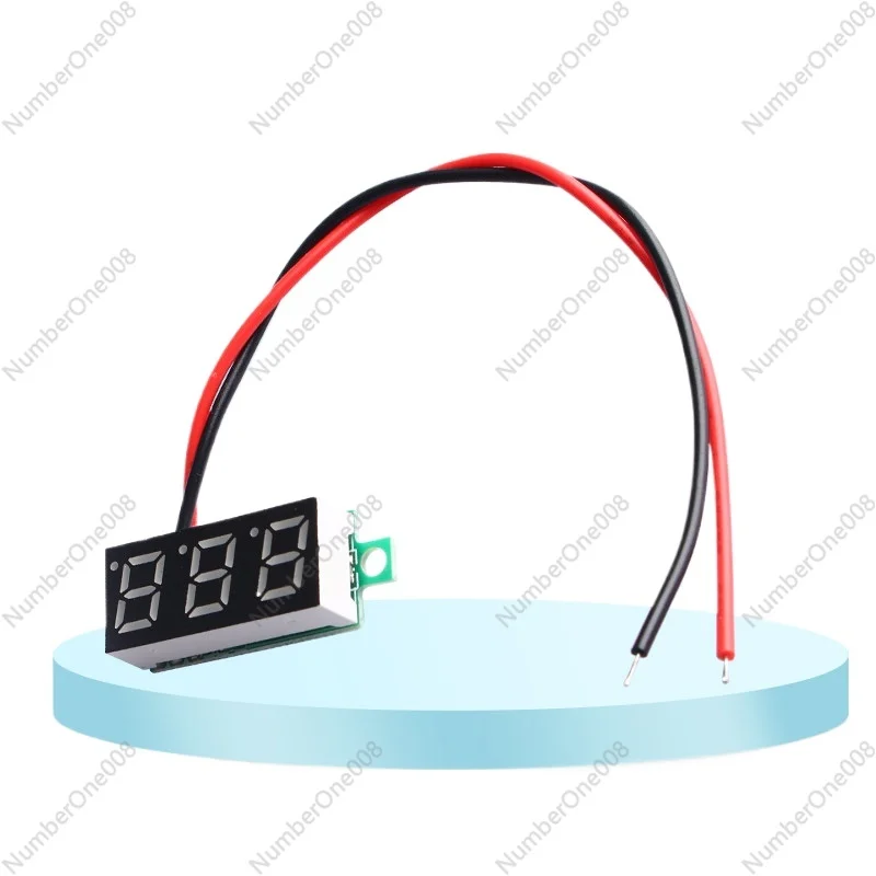 

0,28-дюймовый светодиодный цифровой вольтметр 3,5-30 В, 2-проводной, регулируемая точность, красный, синий, желтый, дисплей напряжения постоянного тока