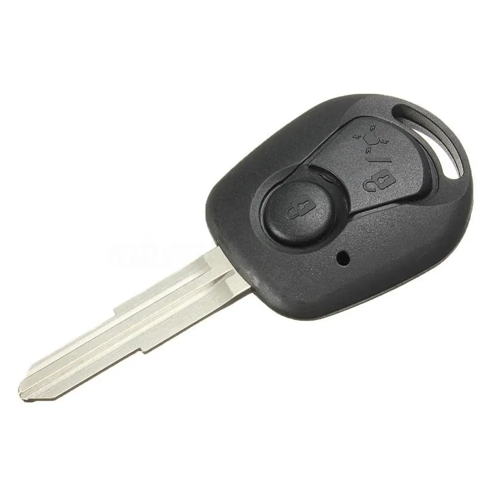 Carcasa para llave remota, carcasa sin cortar de 2 botones para Actyon Ssangyong Kyron Rexton