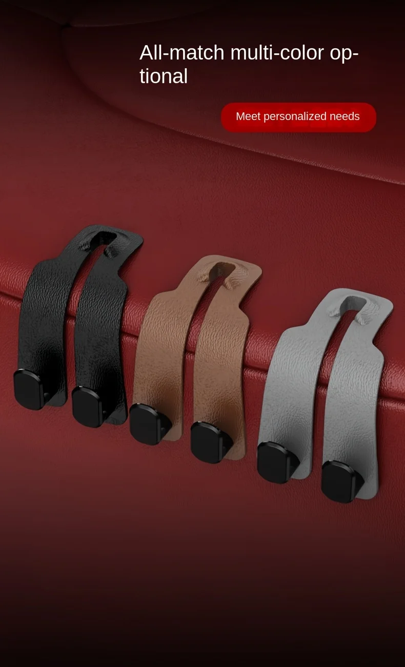 Auto-Kopfstützenhaken-Zubehör, zum Ordnen von Taschen und zur Organisation der Rückseite des Sitzes, Auto-Befestigungshaken – Detail 3