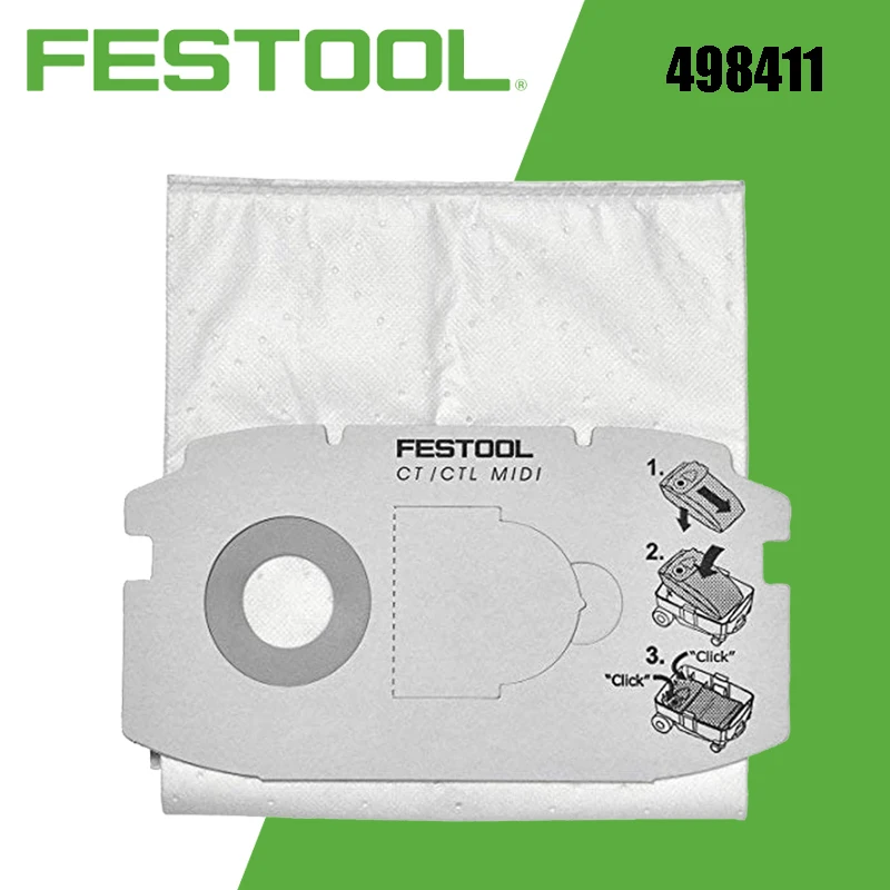 

FESTOOL 498411 самоочищающийся фирменный зажим, портативный зажим, Stevige Zakken Van перекладина CT MIDI I Stofafzuiging инструмент