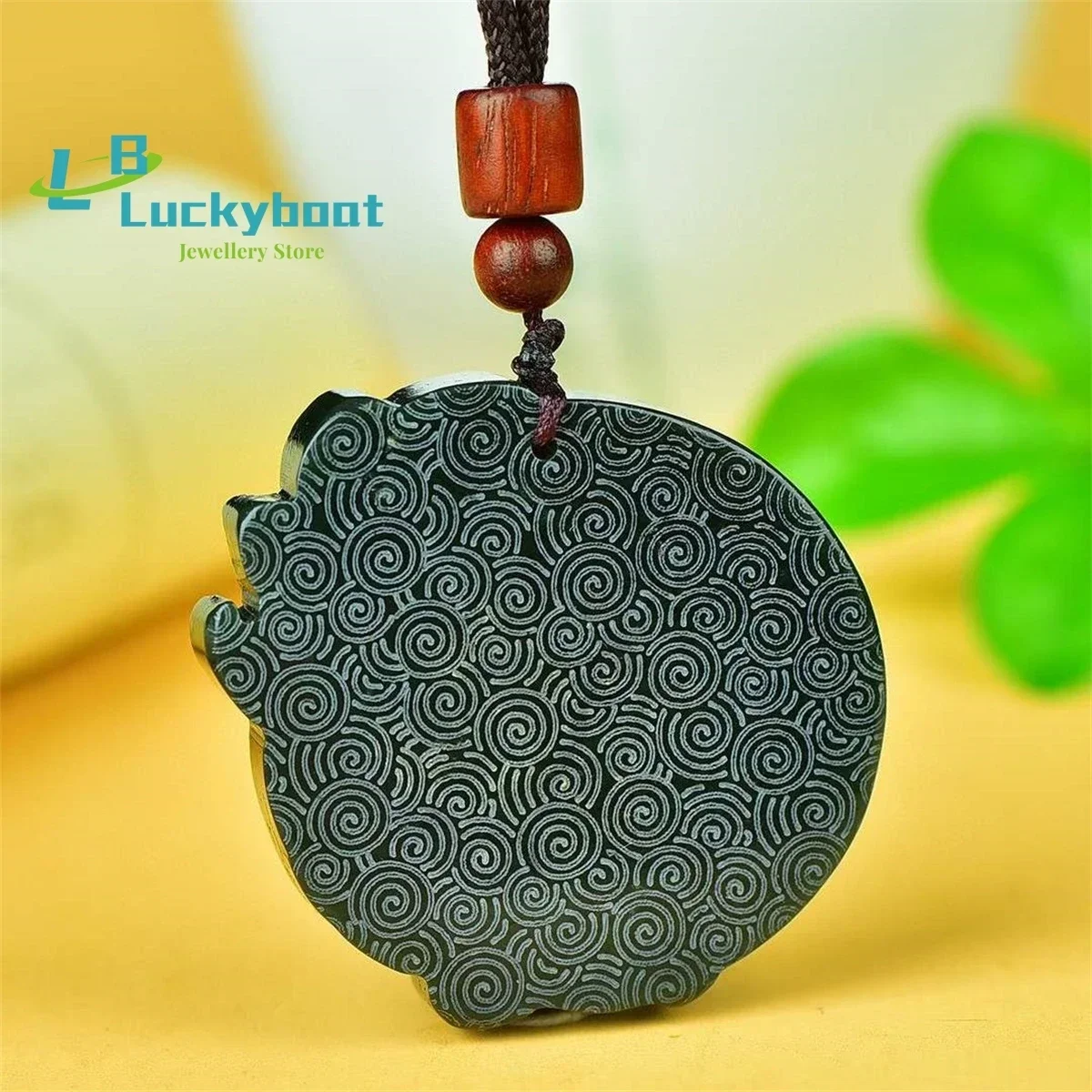 Natural Hotan Jade Nine Tailed Fox Pendant Simple and Generous Personality Versatile Fine and Fashionable Men and Women 5
