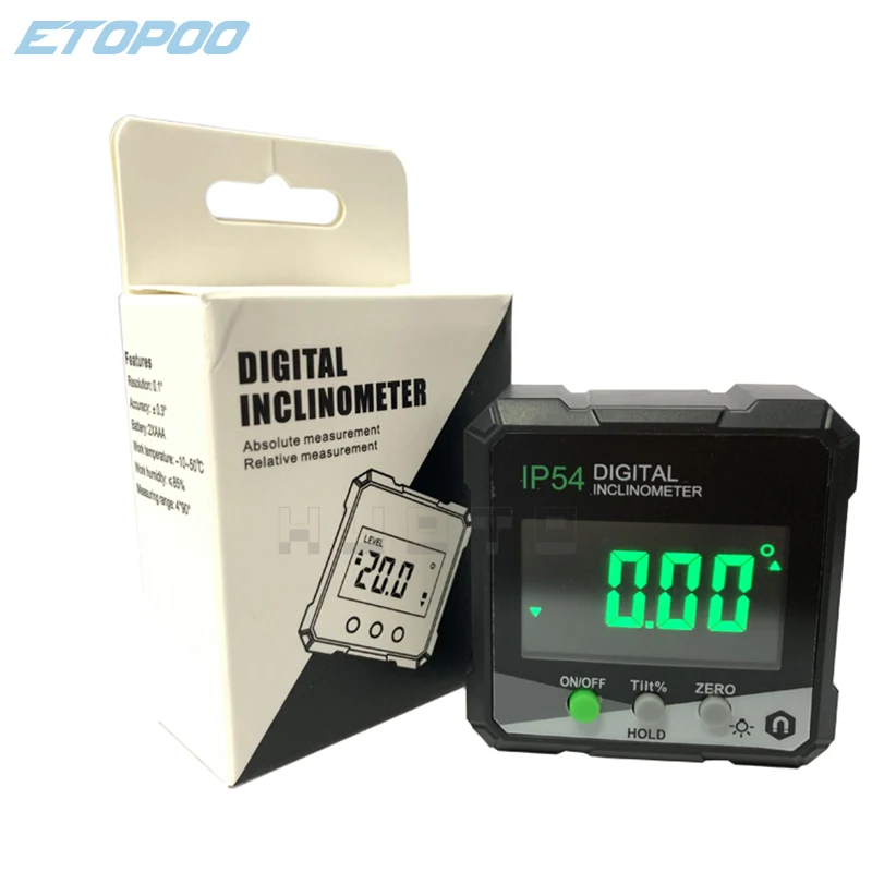 4*90 Degree Digital Electronic Level And Angle Gauge Inclinometer With Backlight And Magnetic Base Protractor Digital