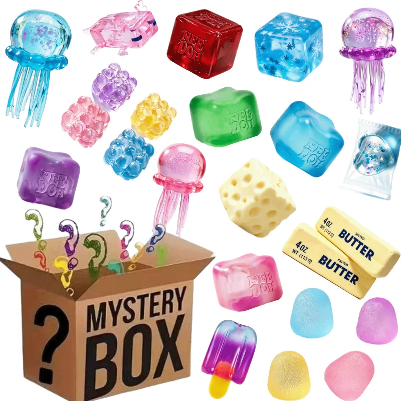 Creative Surprise Blind Box Dr Pepper NeeDoh Nice Cube Soft Squeeze Decompression Anxiety Relief Toy