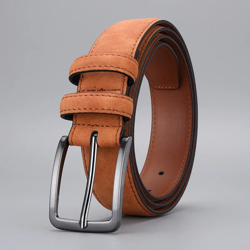 Leisure  Vintage Mens PU Leather Belts Luxury Famous Brand Designer Male Strap Black Belts For Men Jean Pants Waistband