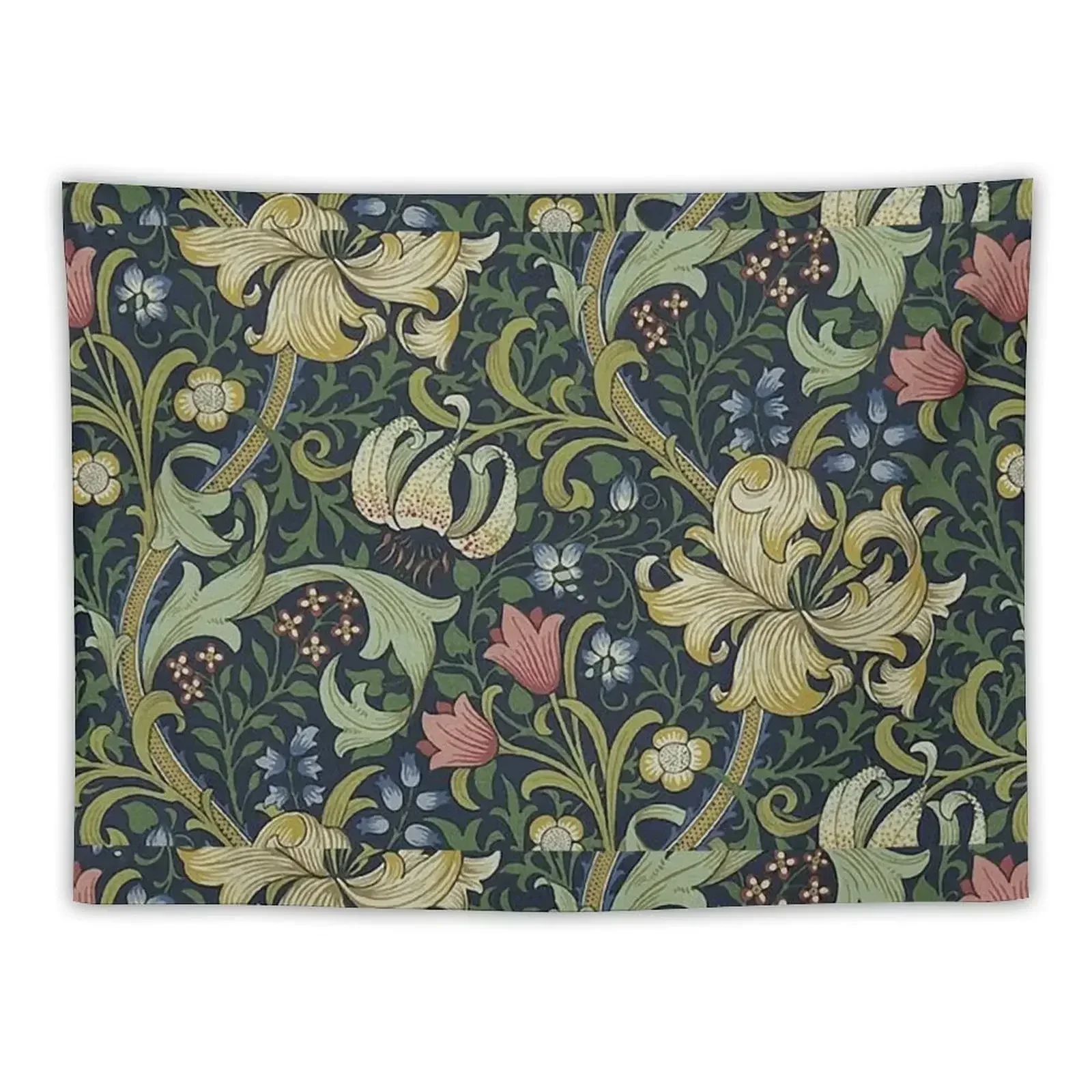 

William Morris Golden Lily pattern Tapestry Room Decor Cute Wallpaper Bedroom Tapestry