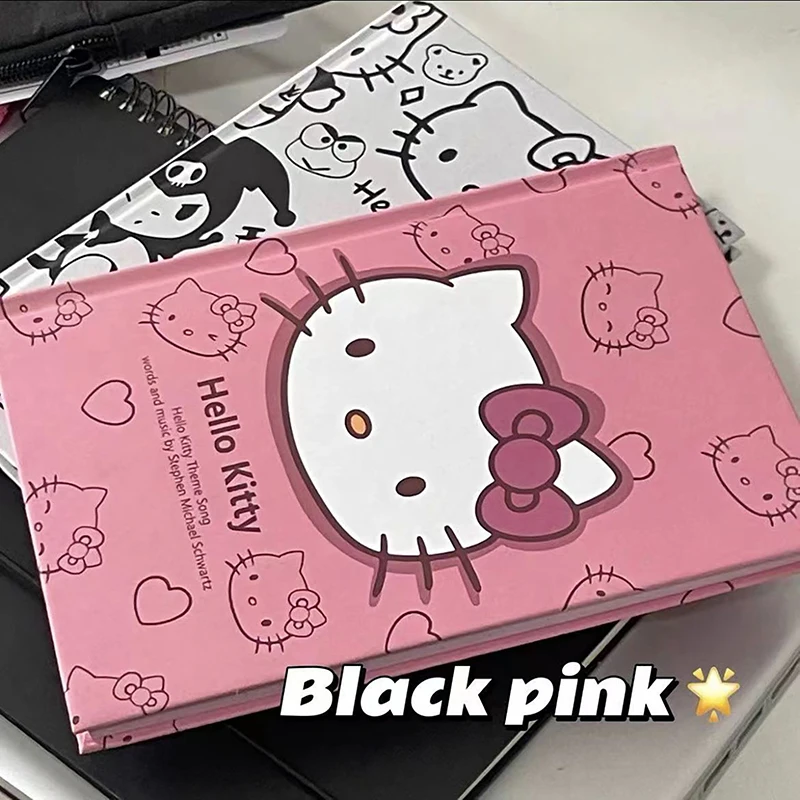 Sanrio Kawaii A5 Notebooks Kuromi Cinnamonroll My Melody Anime Notepads Cute Weekly Planner Writing Paper School Stationery