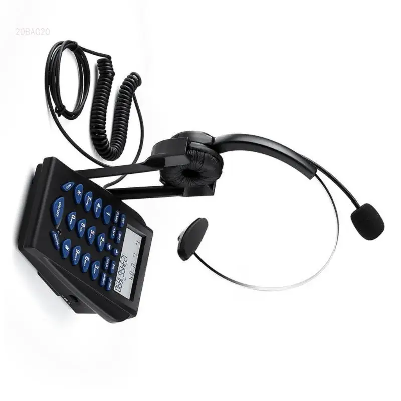 Wire Call Centre pad Headsets for Call Centers Featuring Noise Cancellation and Caller Compactly Monaural Design