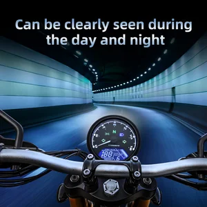 Velocímetro universal para motocicleta, odômetro digital com indicador de engrenagem, 12000 kmh/mph, tacômetro para honda yamaha 6 principais vendas camisola yamaha moto - №6