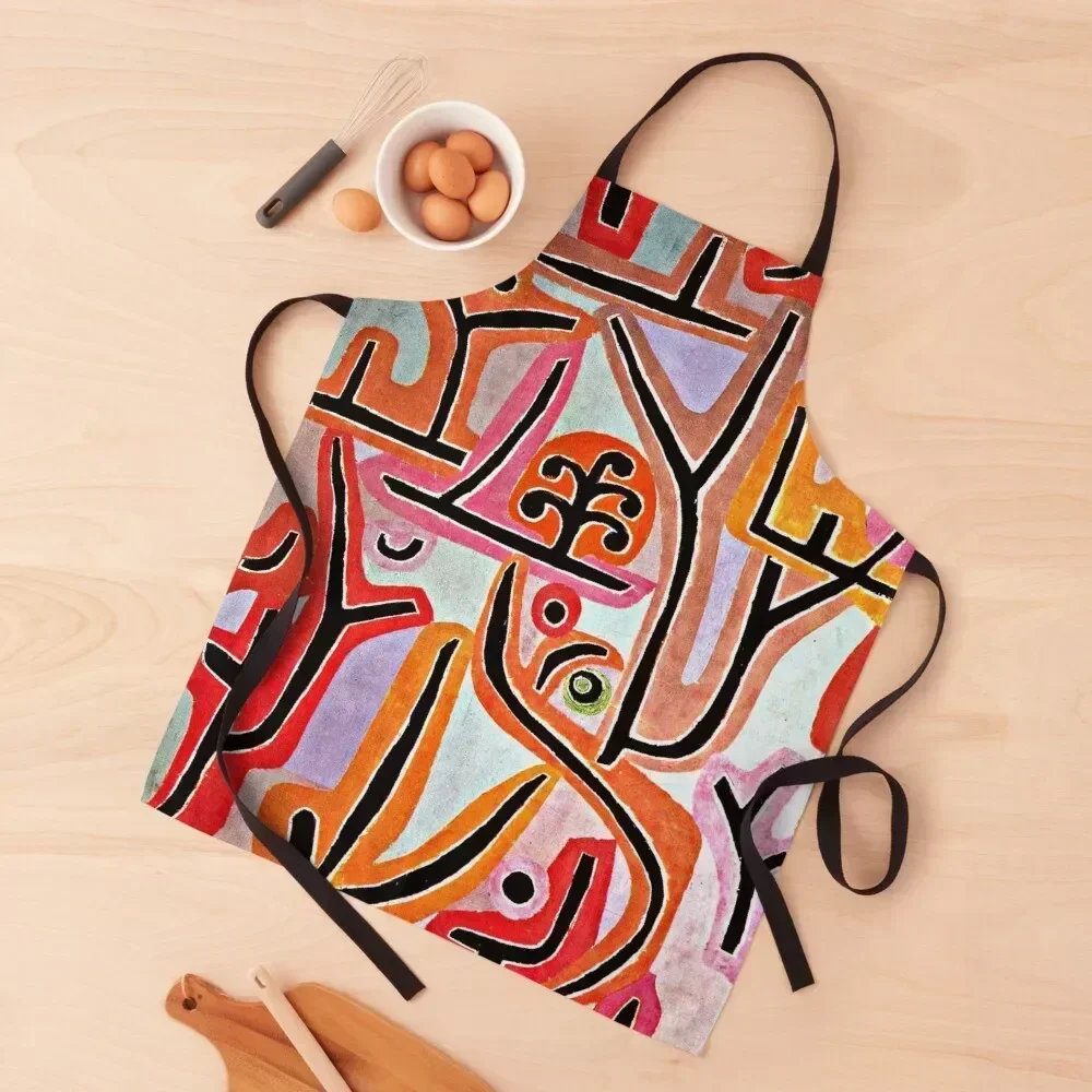 

Klee - Park Bei Lu, popular Paul Klee artwork Apron cleanings Home Cleaning Teacher Chef Uniform Women Apron