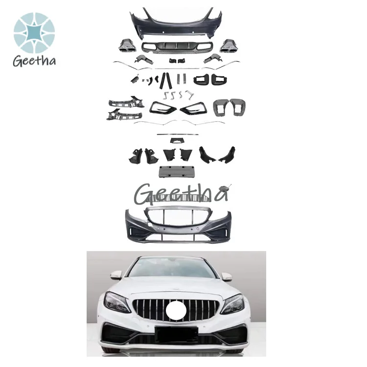 

Заводская продажа, обновление W205 в стиле Carlsson включает передний и задний бампер с решеткой, комплект кузова для Mercedes Benz C Class