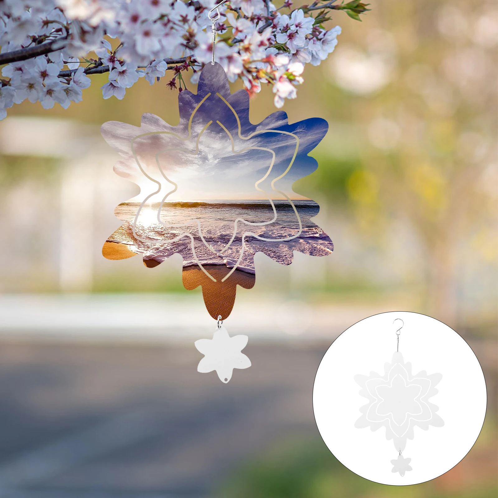 

Aluminum Metal Wind Spinners Sublimation Blank Hanging Wind Spinner Yard Garden Porch Decoration Sublimation Spinners