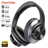 Oneodio auriculares bluetooth 5.4 inalámbricos A10, cascos con híbridos cancelación activa de ruido, audifonos bluetooth inalambrico, Audio de alta resolución hi res, ANC, con micrófono tipo c carga rápida