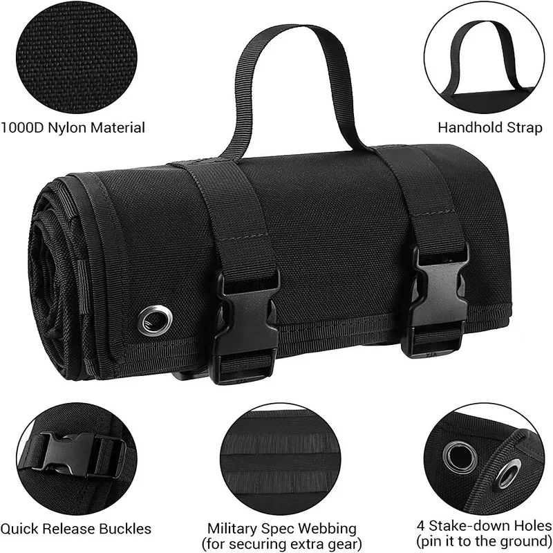 Upgraded Thickened Waterproof Camping Mat Portable Folding Outdoor Hiking Tactical Shooting Mat - Camp Equipment