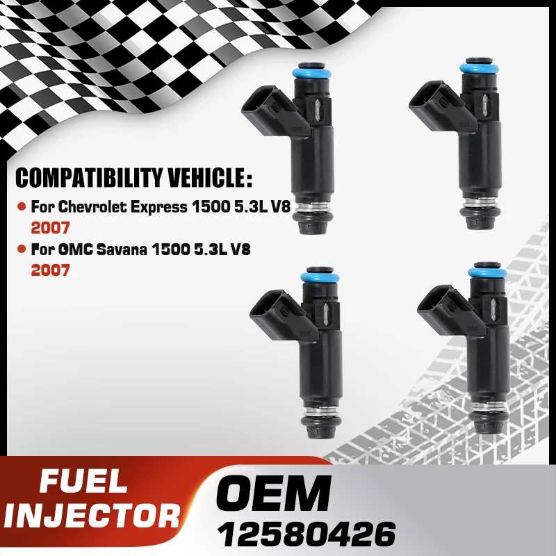 

Engine Fuel Injectors Nozzle For Chevrolet Express 1500 5.3L V8 2007 GMC Savana 1500 5.3L V8 2007 12580426 25326903 Accessories