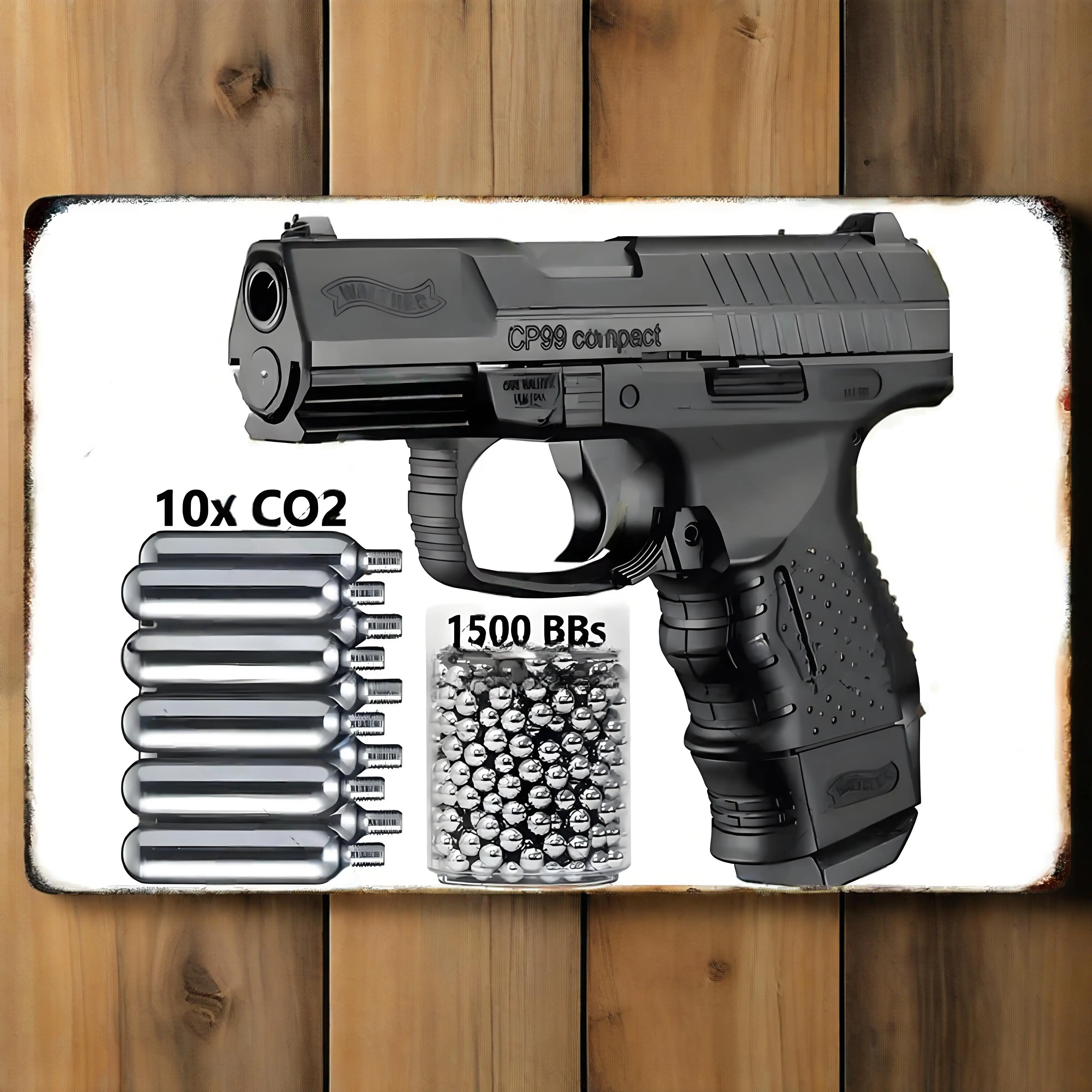 Arte de pared, pinturas decorativas, letrero de metal de pistola comandante: el piñuelo de la decoración de pared de inspiración militar