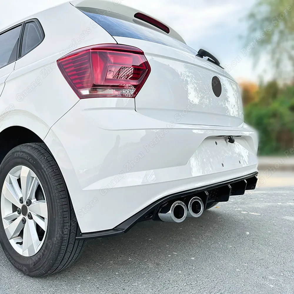 Racig Rear Bumper Diffuser For VW Polo 6 MK6 2017 2018 2019 2020 2021 Pre-facelift Upgrade To GTI Replacement Valance Tuning
