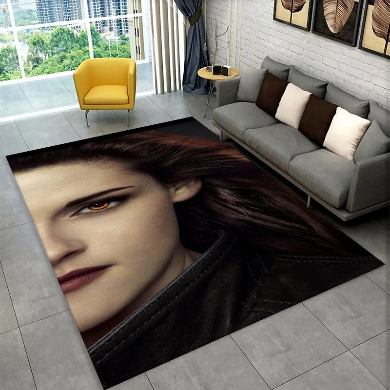 Classic Twilight Saga Edward Bella Carpet Rug for Playroom Bedroom Living Room Sofa Home Decor,kid Area Rug Non-slip Floor Mat