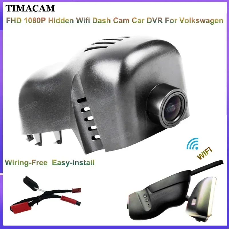 

TIMACAM Plug and Play 1K Wi-Fi Автомобильный видеорегистратор для Volkswagen VW Touareg 2011 2012 2013 2014 2015 2016 2017 2018 Видеорегистратор