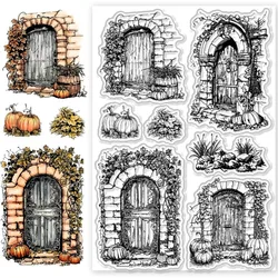 1pc Autumn Gate Silicone Clear Stamps Autumn Pumpkin Stamp for DIY Scrapbooking Photo Album Decorative Cards Making Stamps