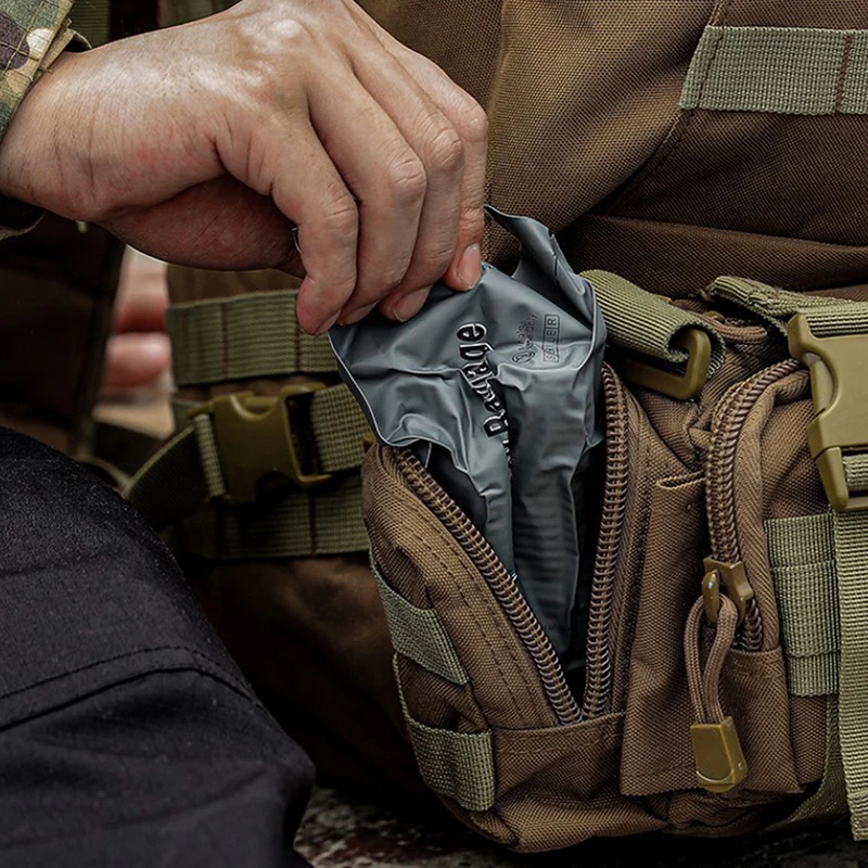 فراغ معبأة الصدمة خلع الملابس ضمادة الطوارئ 4 بوصة عاصبة مرنة الإسعافات الأولية للتحكم في النزيف والبقاء في الهواء الطلق