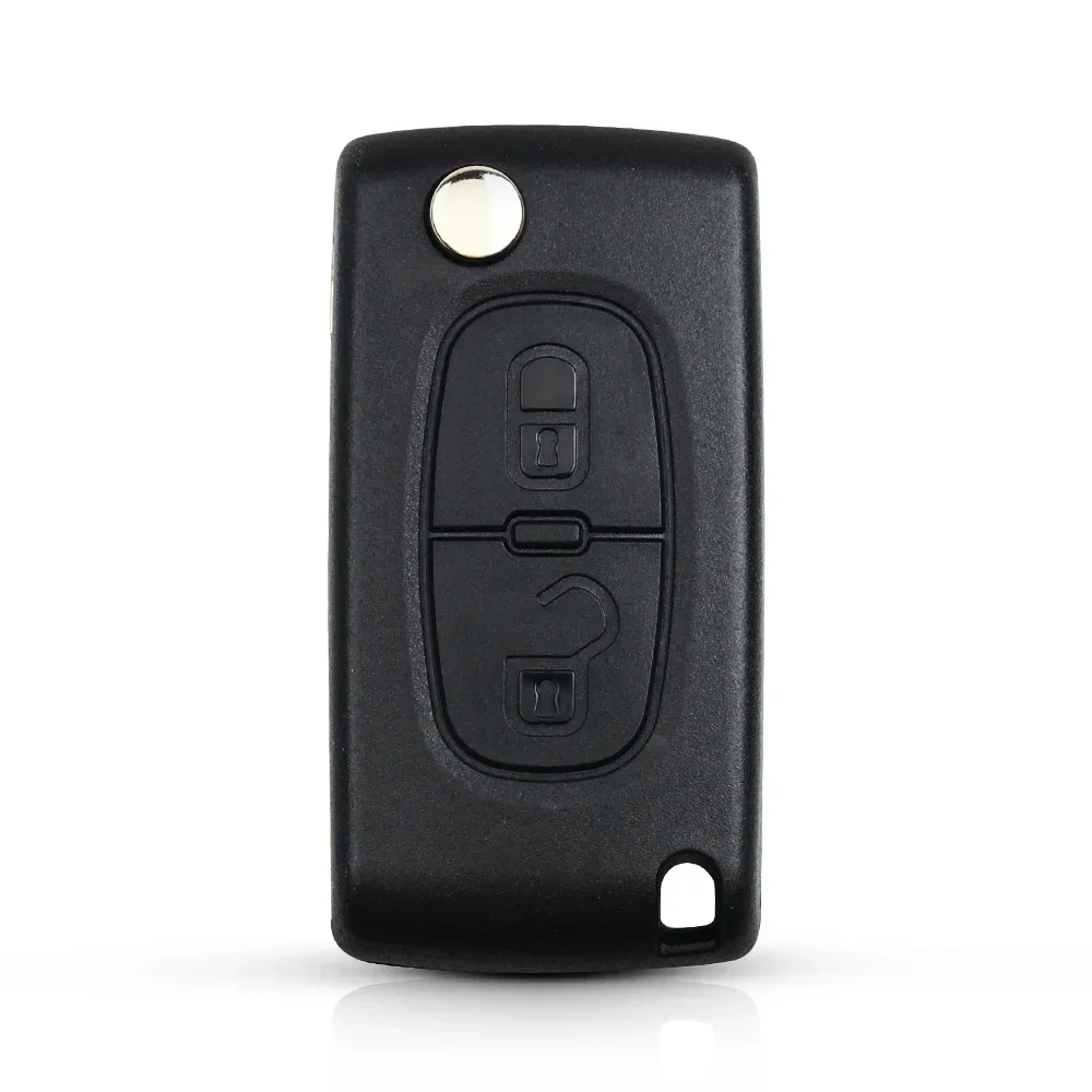 KEYYOU Flip Folding 2 Buttons Car Remote Key Case Shell For PEUGEOT 206 307 308 207 407 408 For Citroen C2 C3 C4 C5 C6 C8