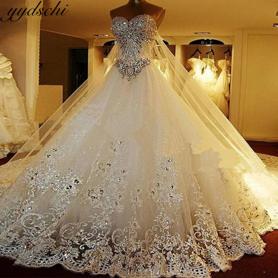 

Sweetheart Appliques Custom Made Jewel Long Sleeves Sweep Train Ball Gown 2023 Bridal Gowns Exquisite Embroidery Wedding Dress