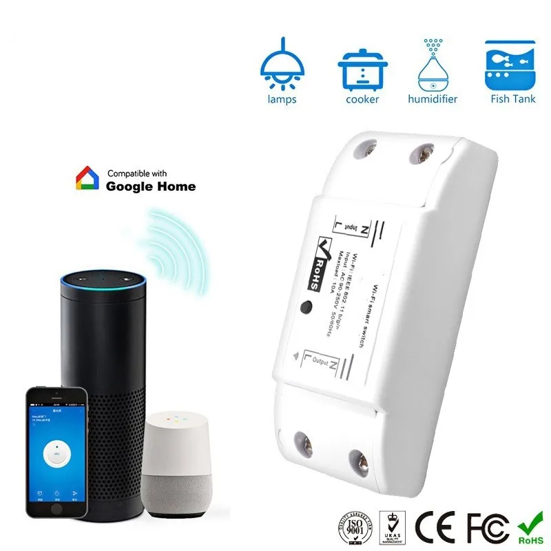 TY-TDQ-10A Tuya Intelligent On-Off Device Simple et questionWiFi Switch Control Remote Home Contrmatérielle