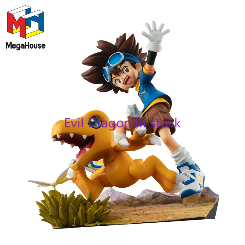 MegaHouse GEM Original Digital Monster Anime Figure Yagami Taichi 20th Anniversary Agumon Action Figure Toys for Kids Gift Model