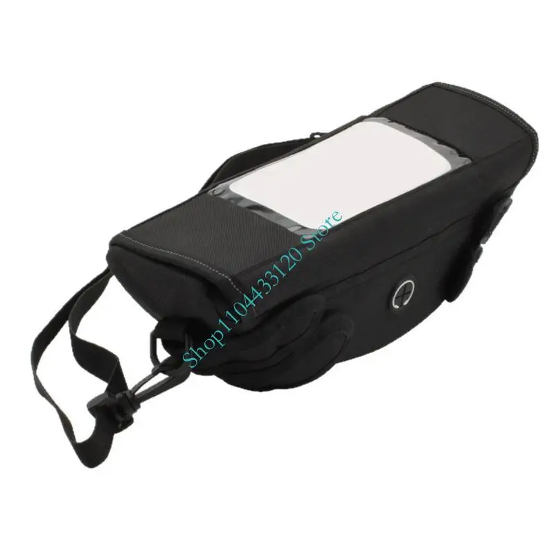 

Stylish Motorcycle Handlebar Storage Bag Designed With Anti Slip Base And Quick Access Pockets For Phone Keys Small Items