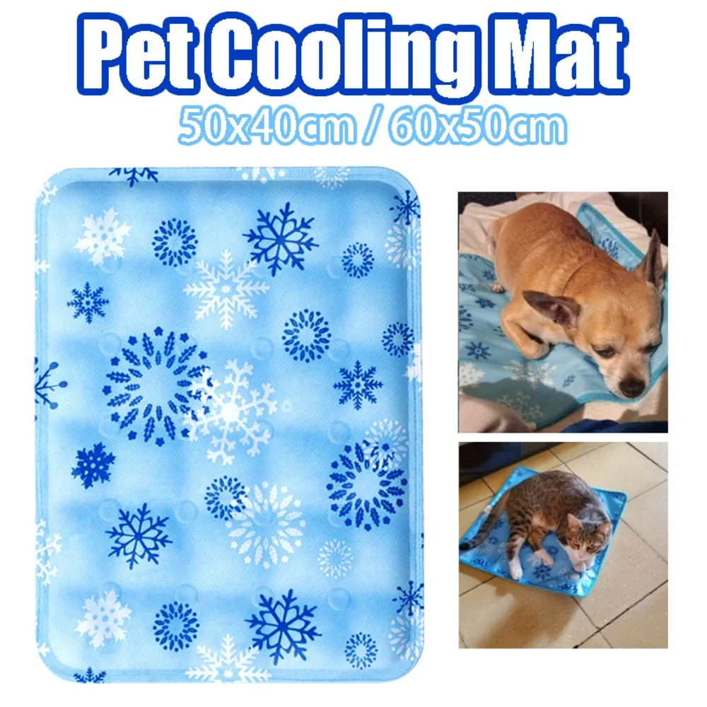 

Cold Gel Cooling Mat For Dogs Cats Small Medium Summer Pet Ice Silk Mat Cooling Sleep Mat For Bed Waterproof Pet Cooling Pad
