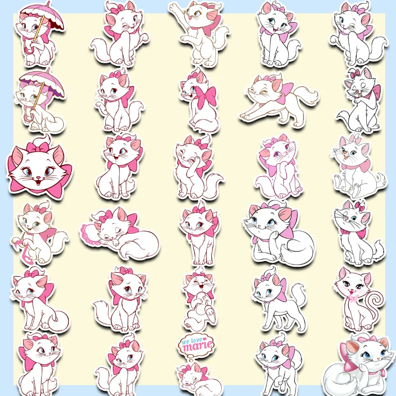 

Disney Marie Cat мультяшная наклейка милая девушка награда наклейка студент Diy чехол для телефона ручной работы зеркало украшение для ноутбука подарок на вечеринку
