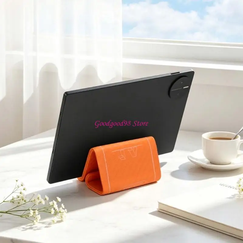 Monitor Side Device Stand for Desk, Folding Holder for Phone Tablet 