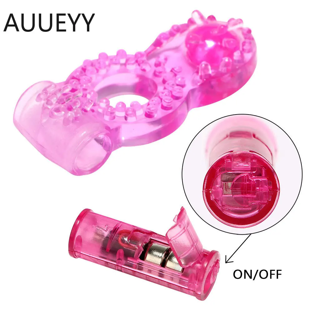 Soft TPE Male delay Penis ring Vibrating Clitoral Stimulator Strong Penis Erect Cock Ring Cage Semen Lock Ring Sex Toys For Men