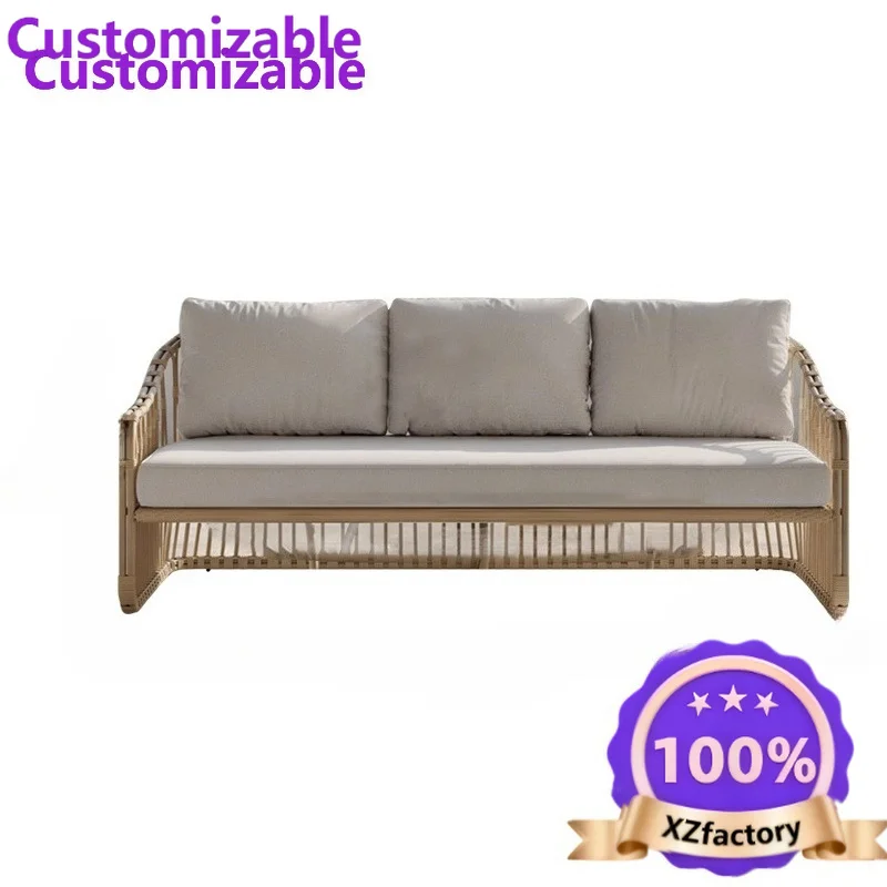 Factory Direct 2026 Top ZML divano da esterno hotel per il tempo libero sedia in rattan all'aperto tavolino combinazione mobili