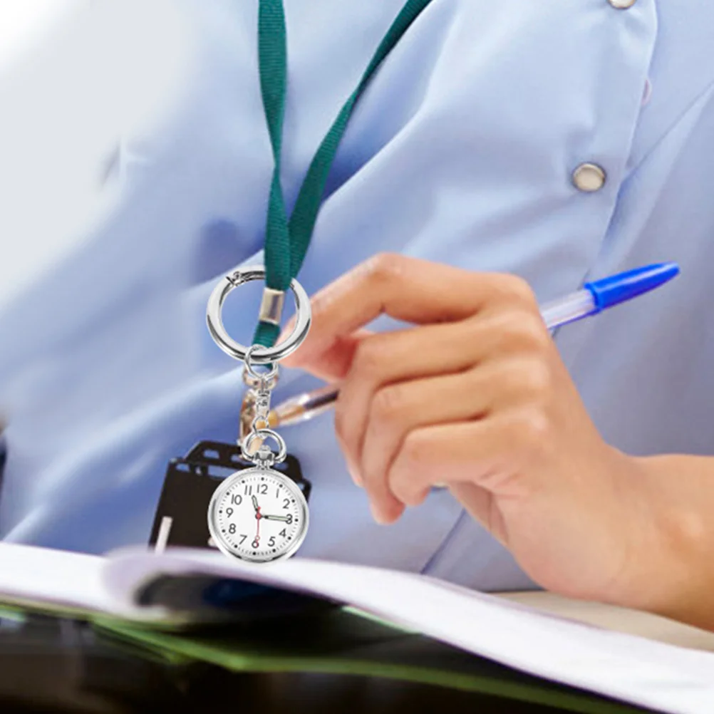 

2Pcs Nurse for Women Zinc Alloy Hanging Timing Watches Students Exam Lapel Pin Keychain Electronic Watch Pocket Watch