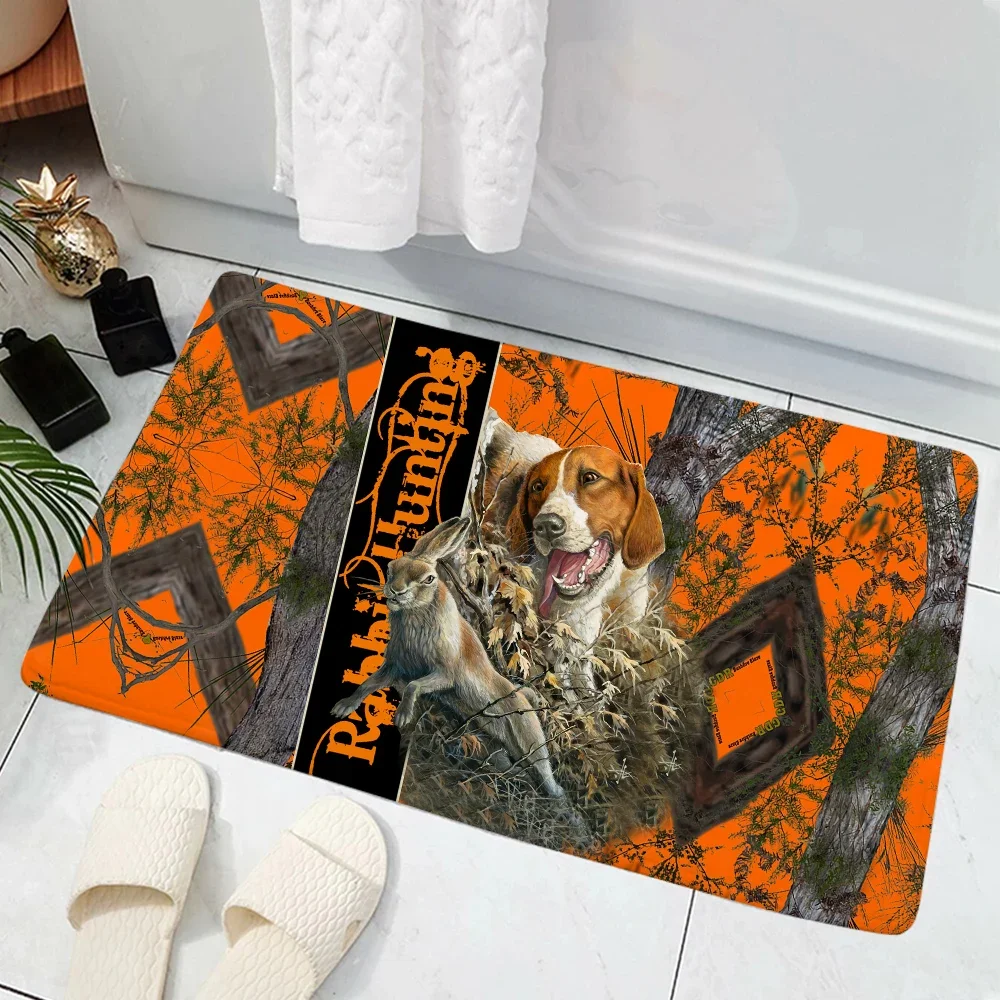 

CLOOCL Please Remember Beagle Hunting Doormat Decor 3D Print Carpet Flannel Non-Slip Water Absorption Doormat Bedroom Porch