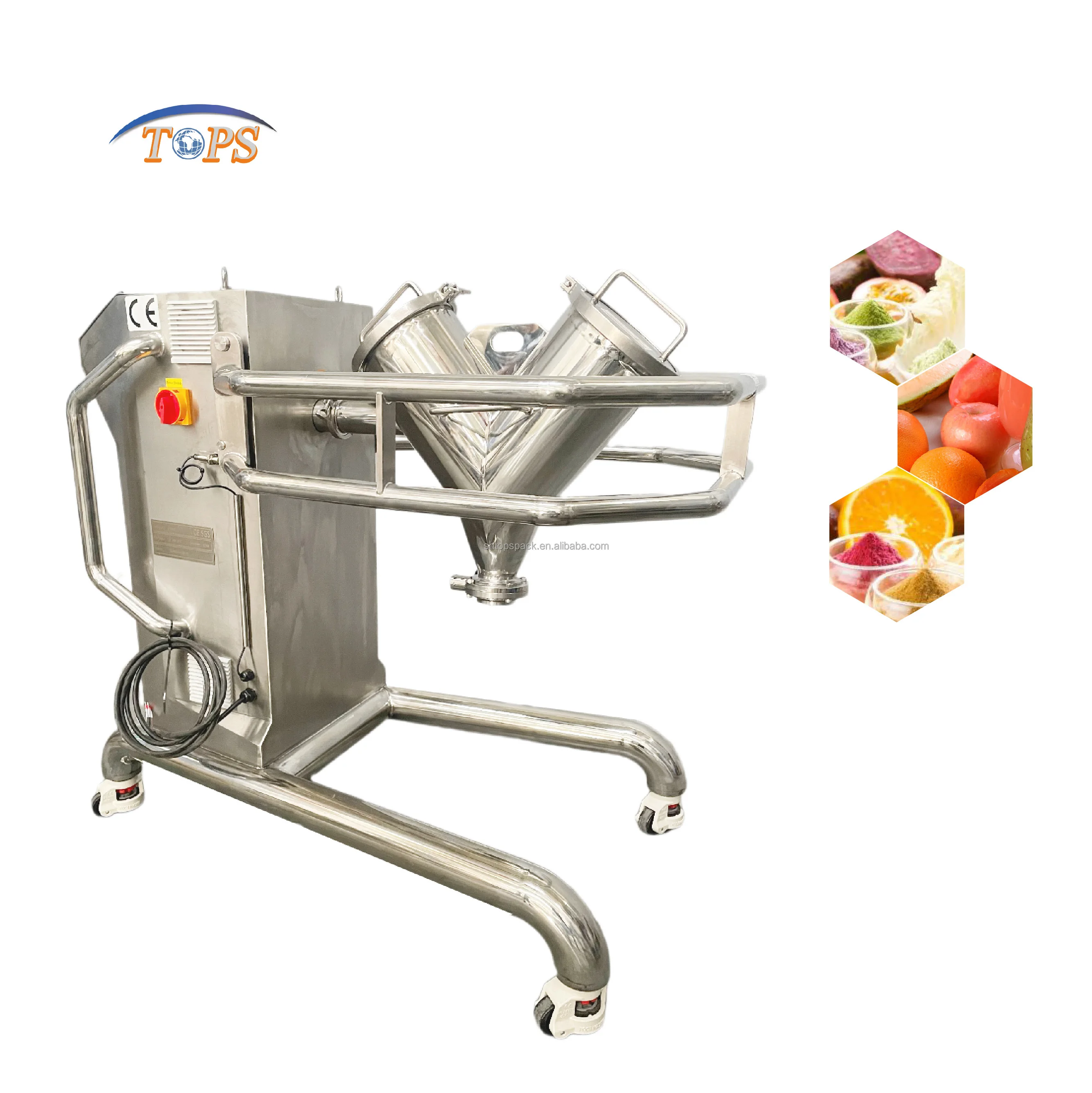 

Easy Clean Type Blender For Vegetable Fruit Juice Powder V-Shape Mixing Machine