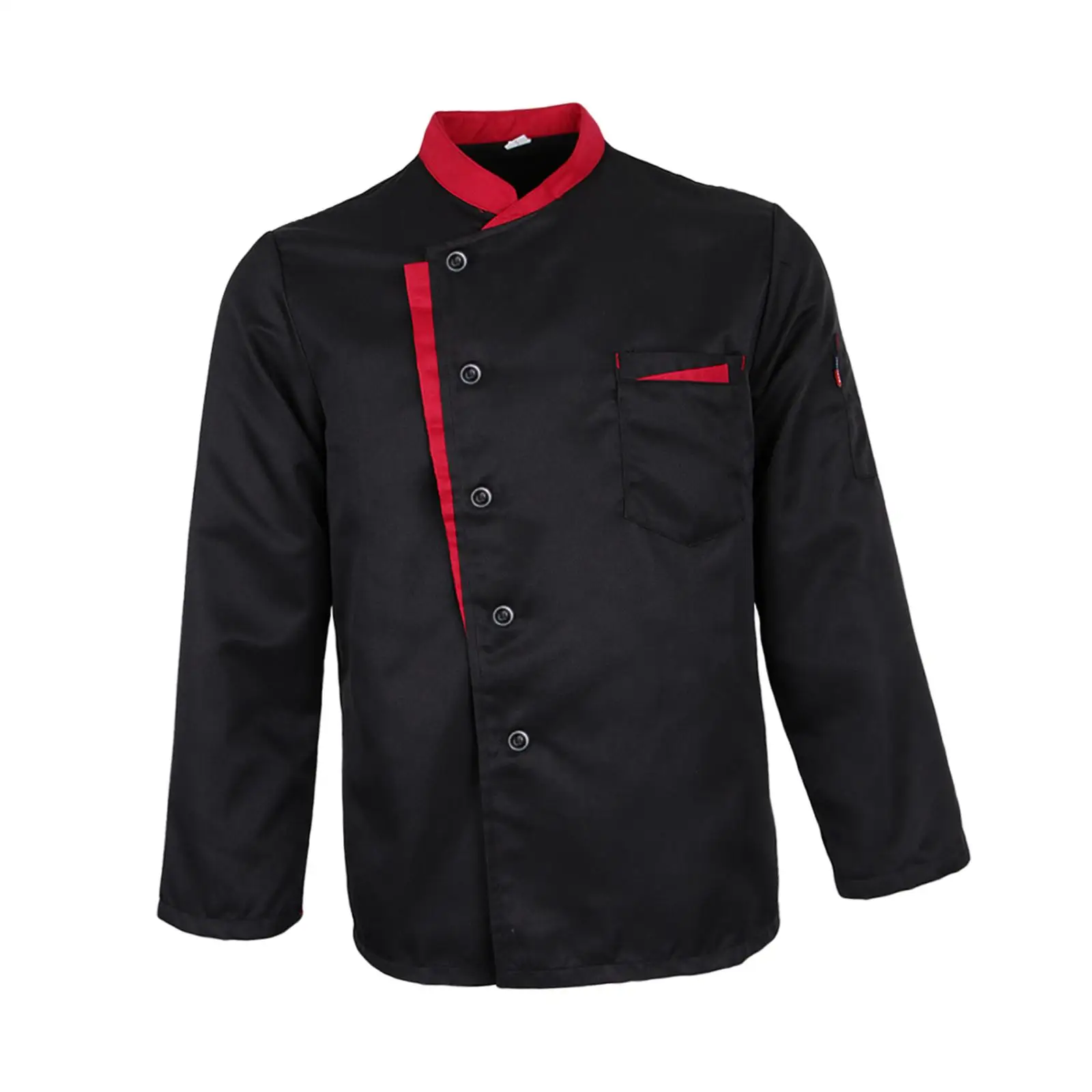 Chef Jacket Uniform Men Women Simple Casual Mandarin Collar Tunic for Waiter Hotel Restaurant Staff