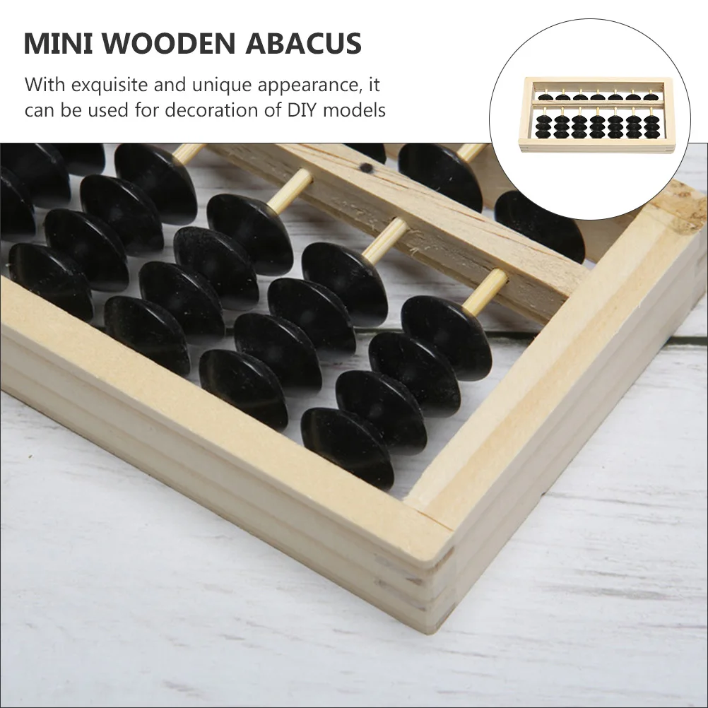 

Wooden Abacus Props Small for Kids Calculating Tool Decoration Photo Baubles Ornament
