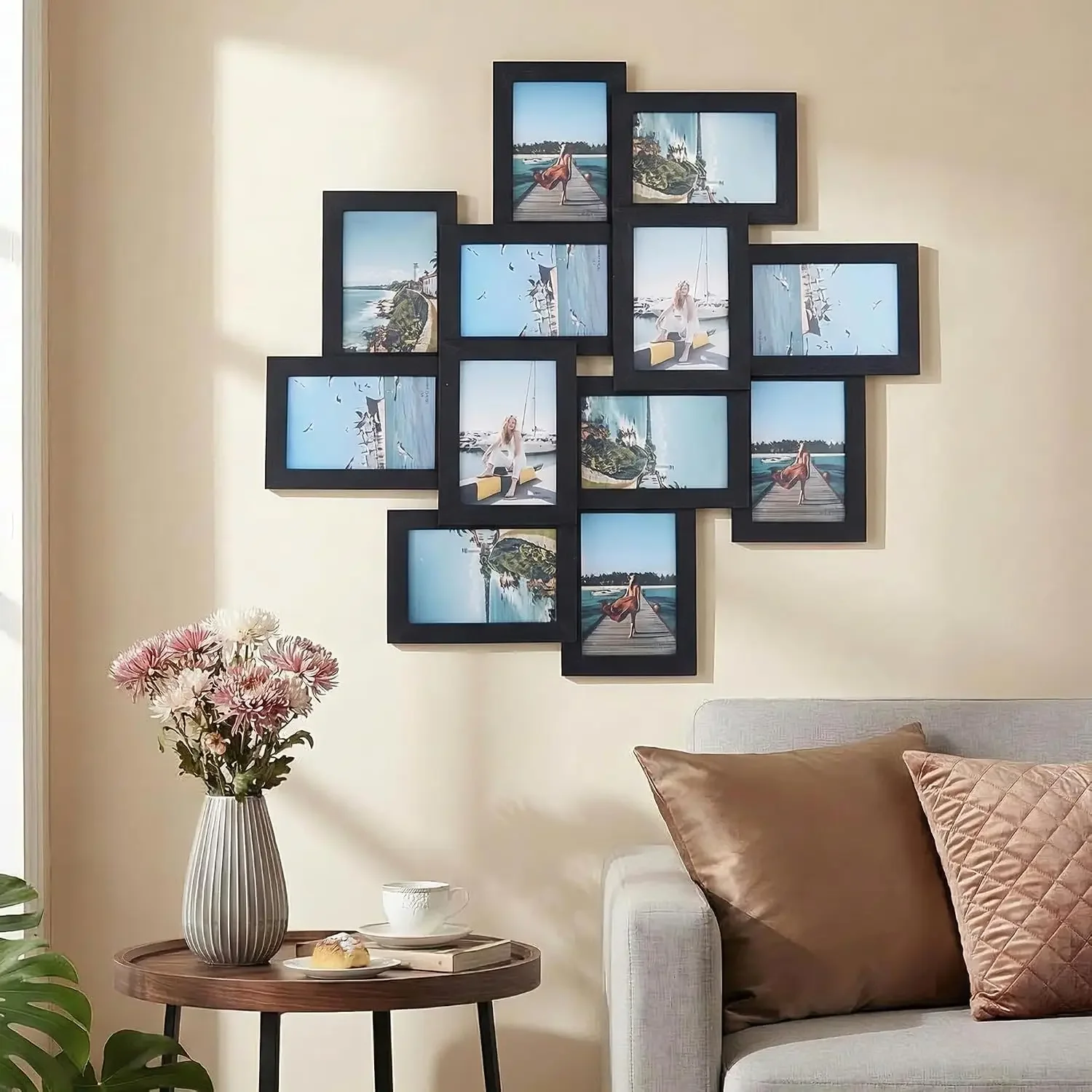9pcs/10pcs/12pcs Gallery Wall Collage Picture Frame Set, 10 x 15 cm for Wall Decor, Multi Family Photo for Gallery Decor, Hangin