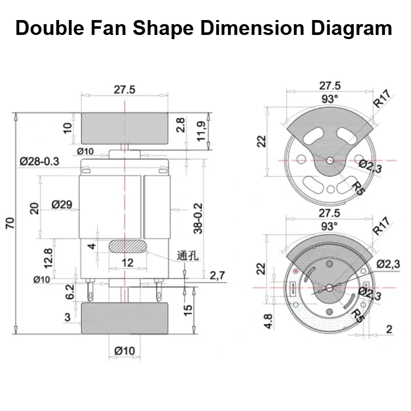 1pc RF-385 DC 12V 4000RPM Mini High Speed Vibrating Motors with a Decent Eccentric Vibration Electric Motor For Massager